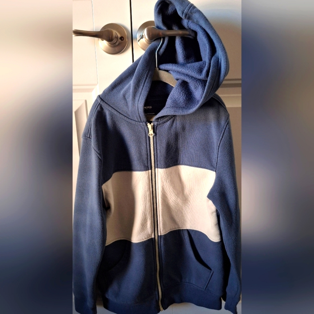 Boy fleeced hoodie full zipper jacket coat SONOMA size M